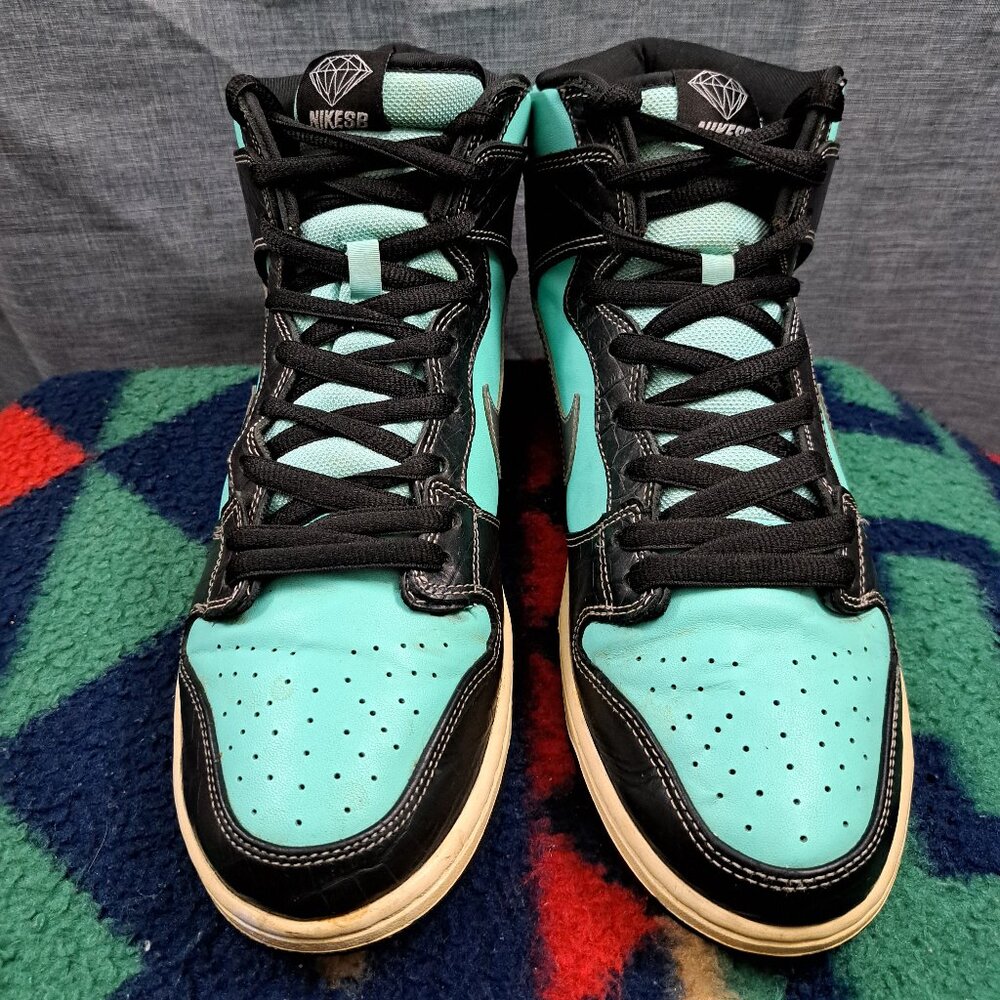 %Size 12 - Nike SB Dunk High Premium x Diamond Supply Co. Tiffany Men / A 14 - Picture 3 of 16